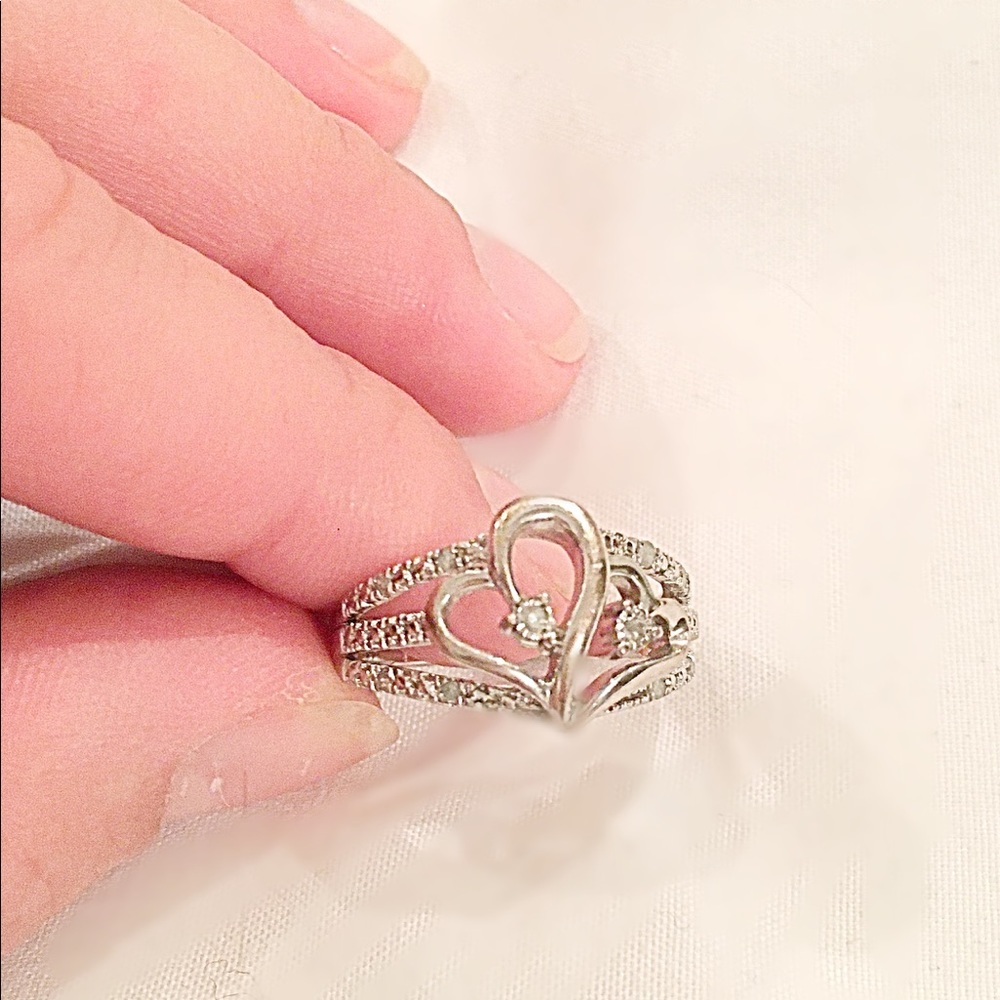 Sterling silver heart ring